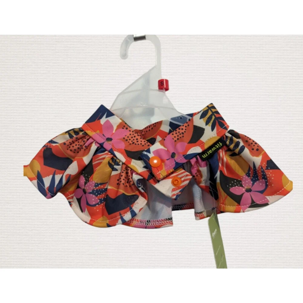 Fit Warm Floral Dog Pet Skirt with 2 Snap closure Size M